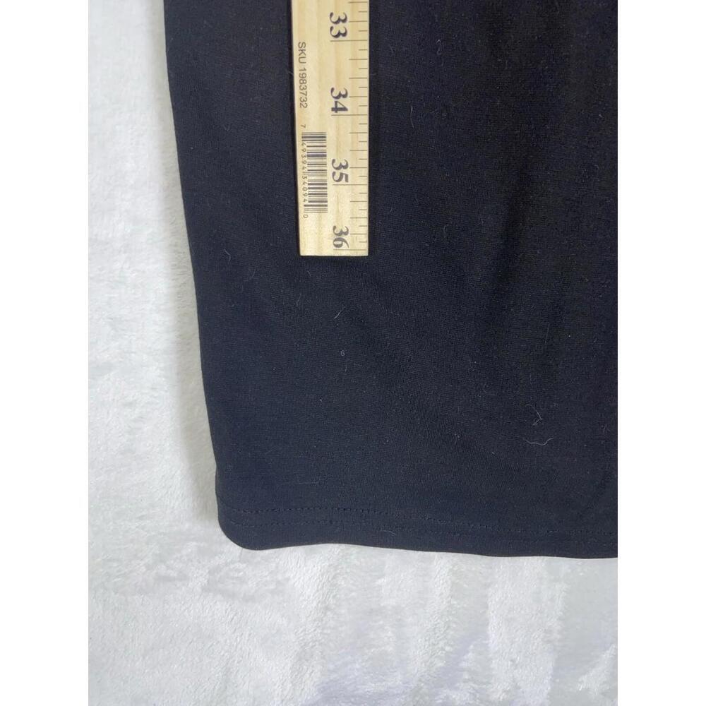 HOMEYEE Womens 10 Mini Dress A line Single Black Stretch 3/4 Sleeve EUC Abstract - Picture 4 of 7